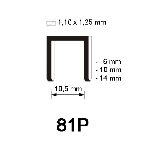 81P Staple polymer, different lengths