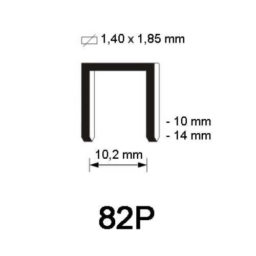 82P Staple, polymer, different lengths