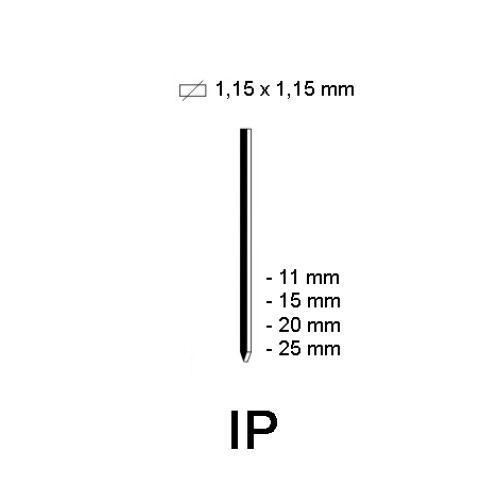 18G pin type IP, kunststof, diverse lengtes