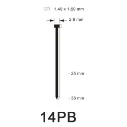16G Brad type 14P, composite, different lengths