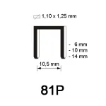 81P Staple, polymer - different lengths
