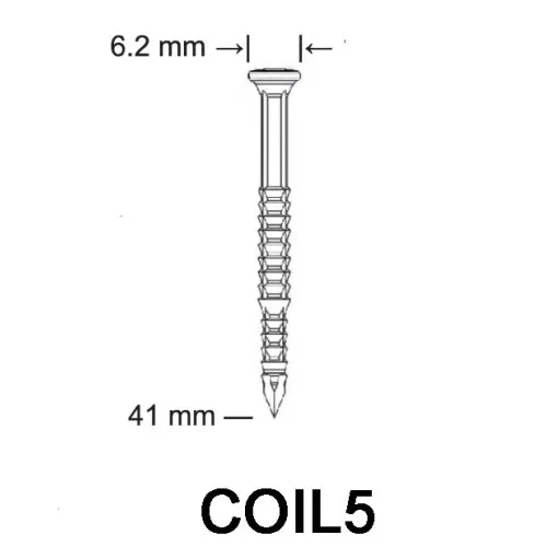 Composite coil nail 41 mm, 3.200 pcs Composite coil nail 41 mm, 3.200 pcs